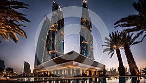 The Address Hotel in downtown Dubai in the