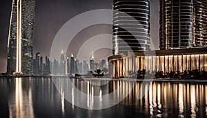 Address Hotel and Lake Burj Dubai in