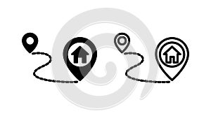 Address icon . location icon. address symbol. pin