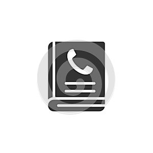 Address phone book icon in flat style. Telephone notebook vector illustration on white isolated background. Hotline contact