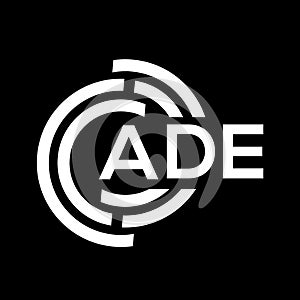 ADE letter logo design on black background. ADE creative initials letter logo concept. ADE letter design