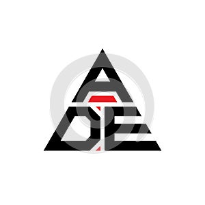 ADE triangle letter logo design with triangle shape. ADE triangle logo design monogram. ADE triangle vector logo template with red photo
