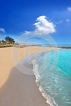 Adeje coast Las americas beach in south Tenerife