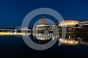 Adelaide city reflection at night