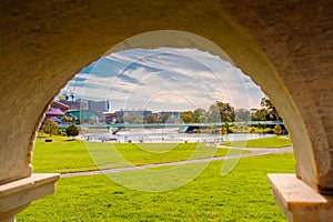 Adelaide city skyline on a day