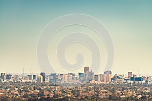 Adelaide city skyline view on a day