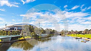 Adelaide Oval viewed across Torrens river