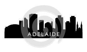 Adelaide skyline silhouette.