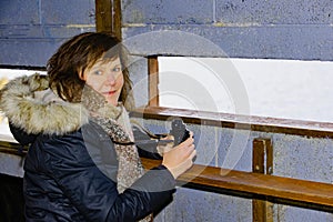 Adele, bird watching at Sprotbrough Flash.