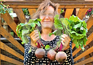 Adele`s bountiful and beautiful beetroot. photo