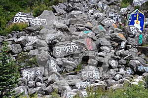 Aden Buddhist mani stones