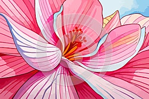 Adenium flower watercolor art & illustration make with AI