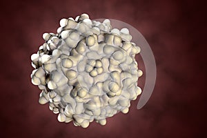 Adeno-associated viruses, 3D illustration