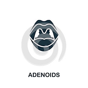 Adenoids icon. Monochrome simple Allergy icon for templates, web design and infographics