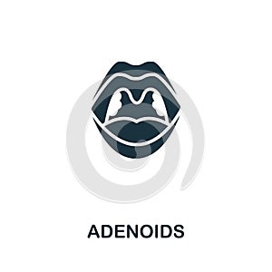 Adenoids icon. Monochrome simple Allergy icon for templates, web design and infographics photo