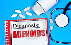Adenoids. The text label of the medical diagnosis.