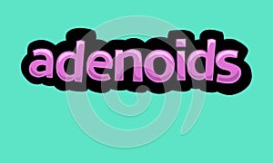 ADENOIDS writing vector design on a blue background