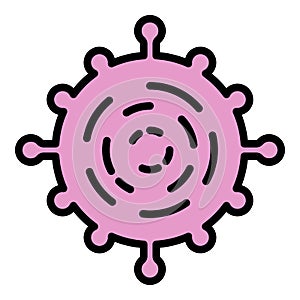 Adenovirus icon color outline vector