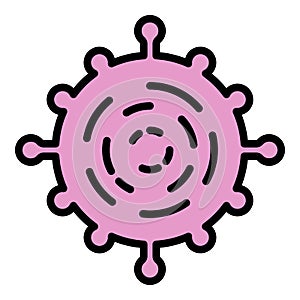 Adenovirus icon color outline vector photo