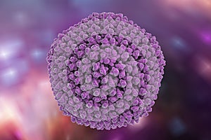 Adenovirus, a virus which cause respiratory infections photo