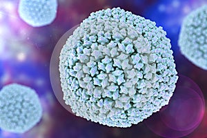 Adenovirus, a virus which cause respiratory infections photo