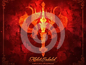 Adept Indald, fiery crest design photo