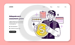 Adequate work assessment system. Advantage of key performance