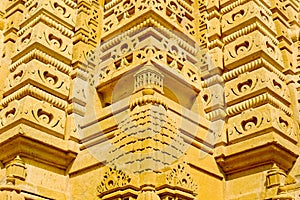 Adeshwar Nath Jain temple dome stone carvings detail