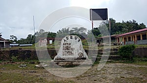 ADEUS monument at Venilale school, Timor-Leste. photo
