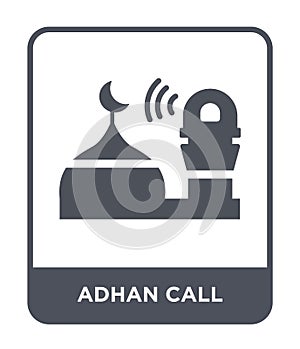 adhan call icon in trendy design style. adhan call icon isolated on white background. adhan call vector icon simple and modern