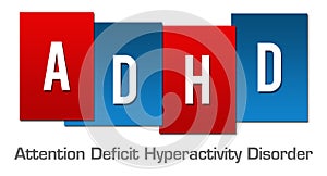 ADHD - Attention Deficit Hyperactivity Disorder Red Blue Stripes