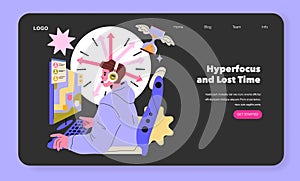 ADHD Friendly. Flat Vector Illustration