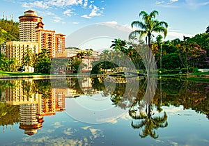 Adhemar de Barros square in the center of Aguas de Lindoia photo