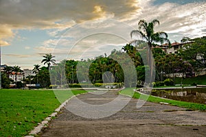 Adhemar de Barros square in the center of Aguas de Lindoia photo