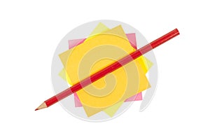 Adhesive label and pencil