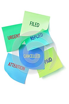 Adhesive Note Papers with Messages