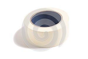Adhesive paper tape isolated on white background