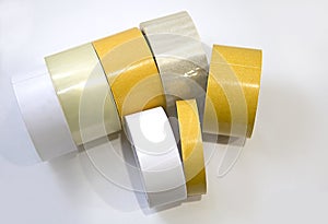Adhesive tape or tape used in the home and in the production of film tape with adhesive coating.