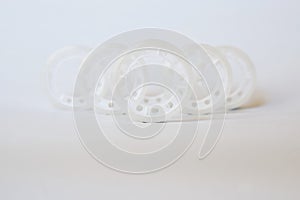 Adhesive tape on a white background. Items for office work