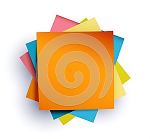 Adhesives note. Sticky note or post it reminder