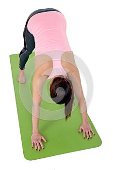 Adho Mukha Svanasana , is also called Downward-Facing Dog Pose, Downward Dog, or Down Dog is an asana