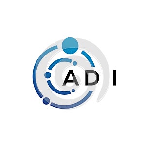 ADI letter logo design on black background. ADI creative initials letter logo concept. ADI letter design
