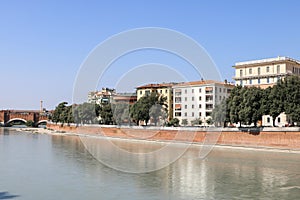 Adige river, Verona, Italy