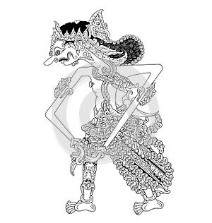 Adimanggala character of traditional puppet show photo