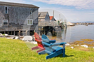 Adirondack Chairs Along the Coast in Nova Scotia