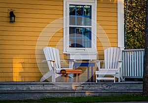 Front porch and chairs