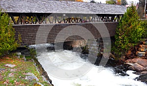 Adirondack Old Forge Covered Bridge in Autumn