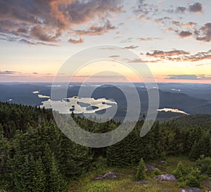 Adirondacks Sunset from Blue Mountain