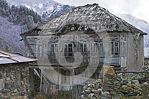 Adishi mountain village in Georgia