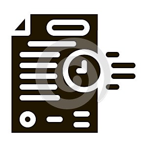 adjournment of trial date icon Vector Glyph Illustration